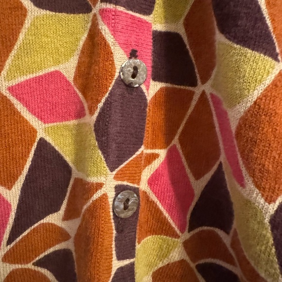 Mali Parmi Geometric Patterned Women's Button up Cardigan Sweater - Picture 7 of 11